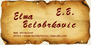 Elma Belobrković vizit kartica